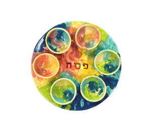 Daly City Watercolor Seder Plate