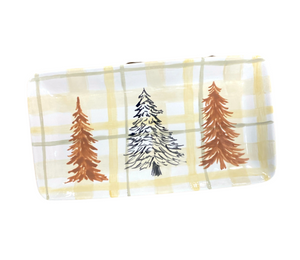 Daly City Pines And Plaid Platter