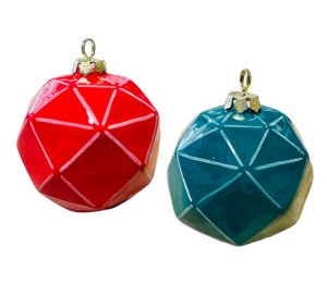 Daly City Jewel Toned Faceted Ornament