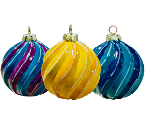 Daly City Jewel Toned Spiral Ornament